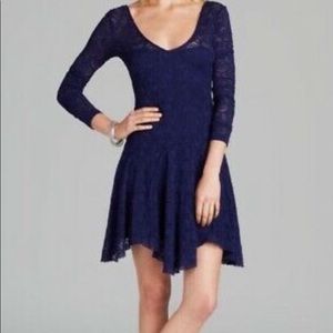 Free people Katya Blue lace bohemian fit and flare